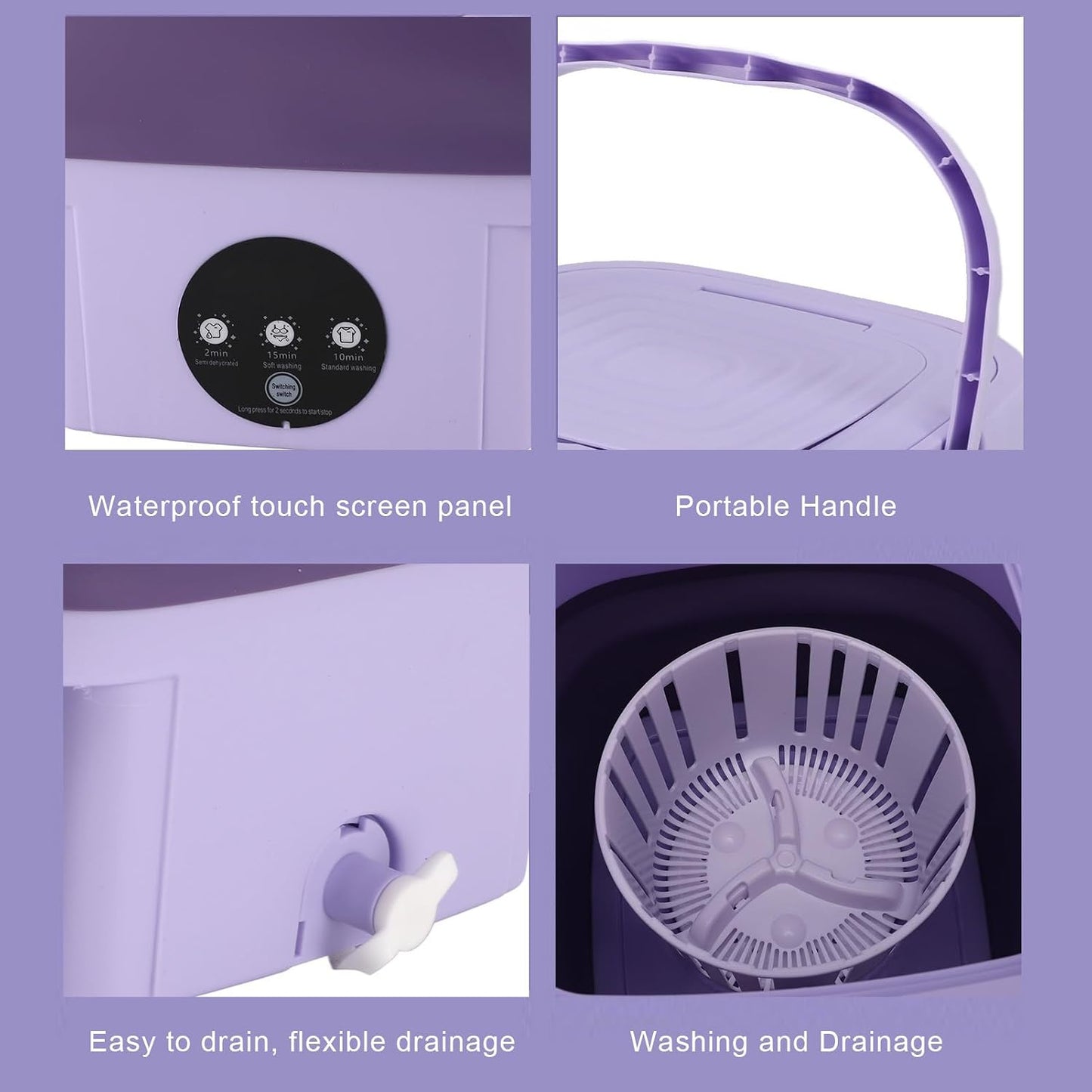 MINI LAVADORA PEGABLE 6L